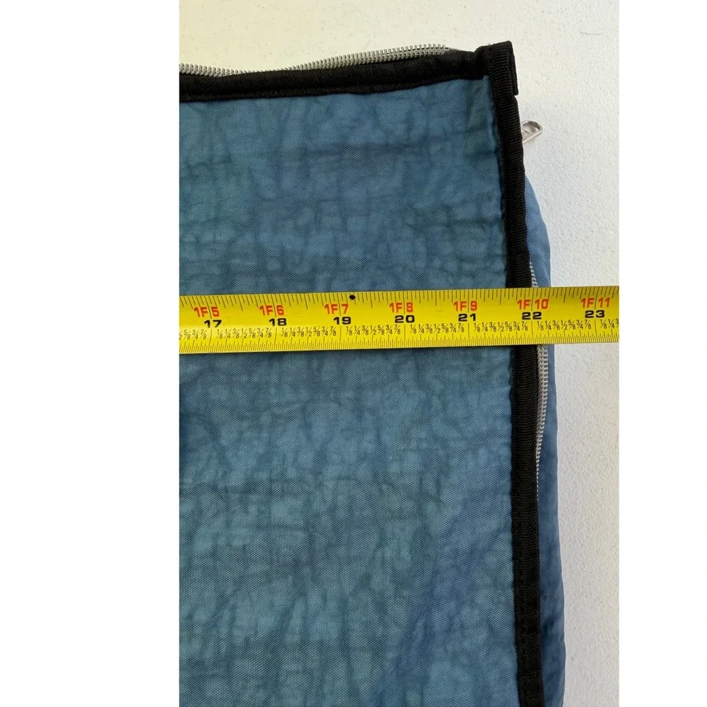 Biaggi Hang-2-Duffle Garment Bag Blue Crinkle Nylon Convertible Travel Suit